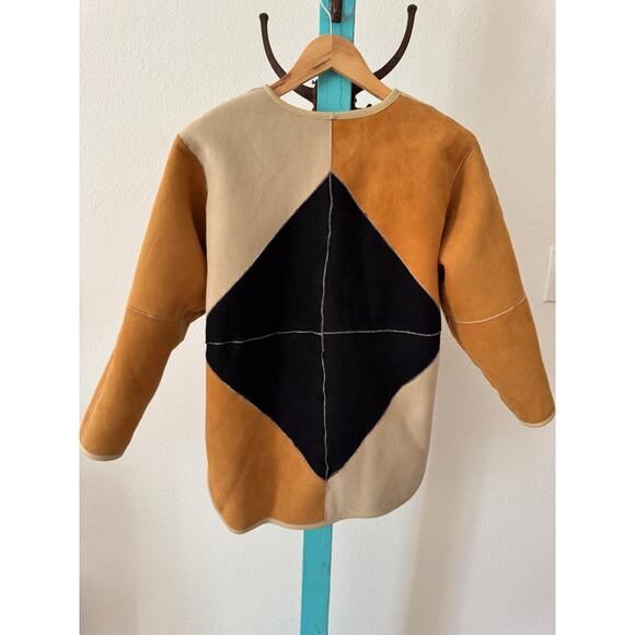 NWOT MILENA SILVANO Diamond Robe Coat - Oak - Small - Picture 4 of 10